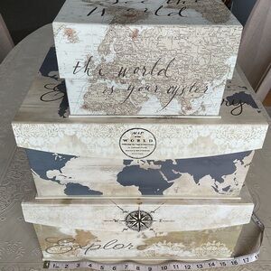 3 Storage Boxes World Design Nesting